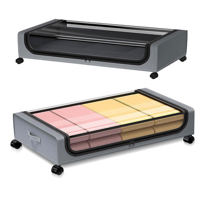 Under Bed Storage Rack Square Design with Wheels Rolling Trolley Box for Home