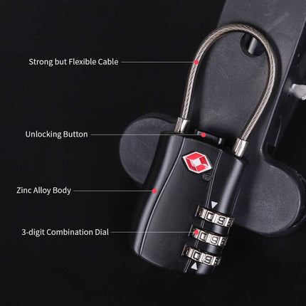 Zinc Alloy Combination Lock Anti-Theft For Luggage Cabinet Drawer Suitcase