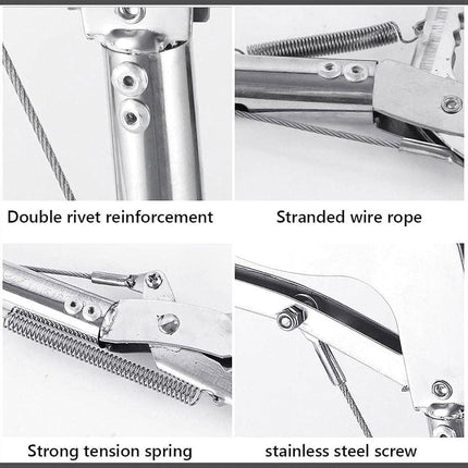 Stainless Steel Multi-Purpose Folding Eel Clip Anti Dislodgement Fishing Tool
