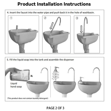 Mobile Portable Outdoor Washbasing for Camping Picnics RV Trips Yard Activities