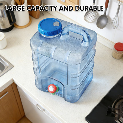 20L Large Water Container Tank with Tap for Camping Travel Picnic Outdoor Use