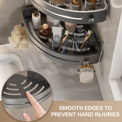 Three-layer Bathroom Triangular Shelf Basic Model Hole-free Storage Towel Rack