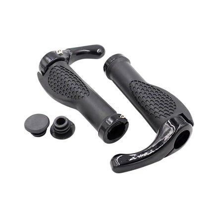 Mountain Bike Handlebar Grips Lock On Horn Style Grip Cover with Bar Ends Pair
