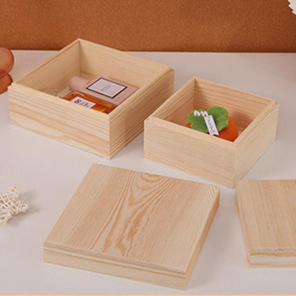 10pcs Wooden Gift Box for Jewelry Packaging Crafts Wedding Birthday Gift Storage