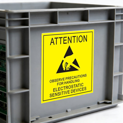 Anti Static Warning Sticker Label Easy to Use Eye-Catching for PC Electronics