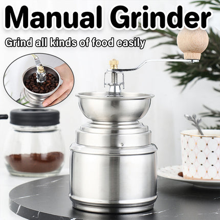 Manual Stainless Steel Grinder with Ceramic Core for Coffee Beans Rice Sesame