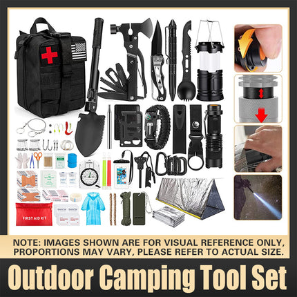 Outdoor Camping Multi Function Survival Supplies Tool Set Hiking Emergency Tool