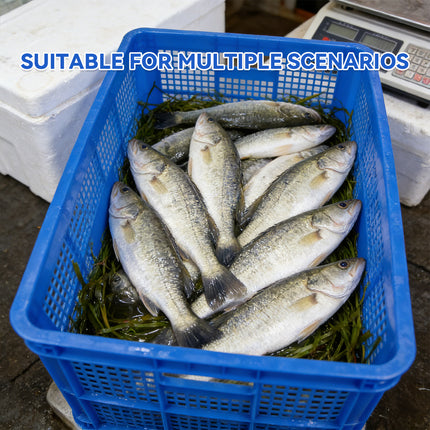 2PCS Heavy Duty Plastic Storage Basket Large Capacity Tote Box for Warehouse