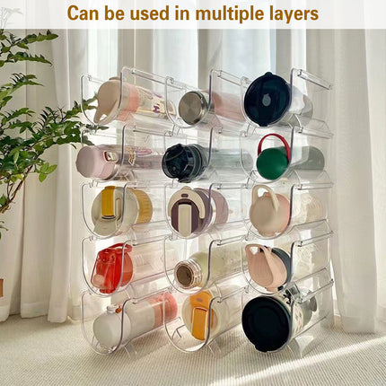 Water Cup Storage Rack Multi Layer Transparent Clear Space Saving Durable