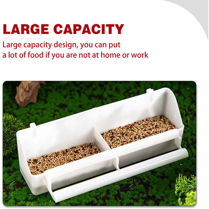 2pcs Plastic Parrot Feeder Bird Cage Feeding Food Container Bird Hanging Bowl