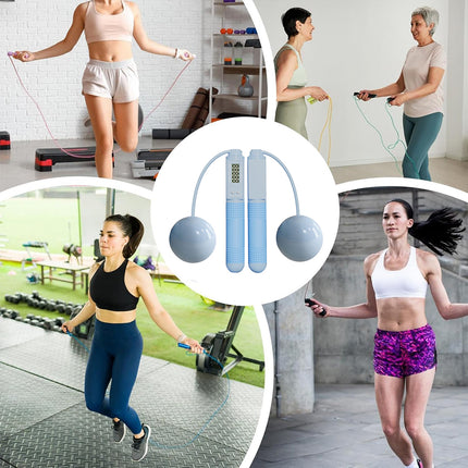 Smart Cordless Weighted Jump Rope Adjustable Skipping Rope Home Fitness Tool