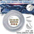 Steel Zinc Brake Line Tubing Kit for Car Truck Brake Systems Easy Installation