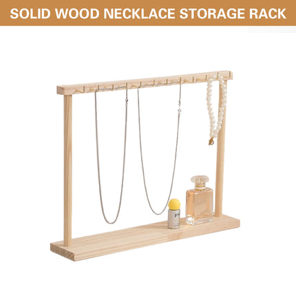 Solid Wood Necklace Jewelry Display Racks for Home Store Showcase Storage