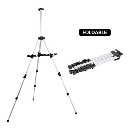 4 Section Aluminum Alloy POP Stand Portable Telescopic Easel Advertising Shelf