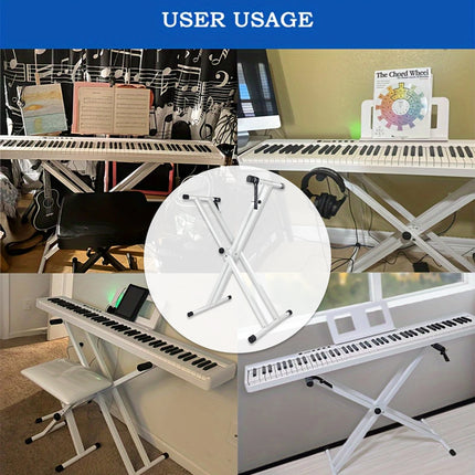 White Electronic Keyboard Stand Electronic Keyboard Stand for Home Studio