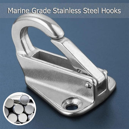 3PCS Stainless Steel Spring Hooks Heavy Duty Clip Hook for Boat Coat Hanger Use