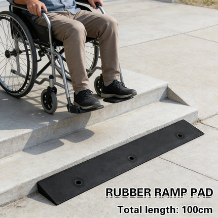 Anti-Slip Rubber Ramp Mat Step Slope Stairs Carpet Wear-Resistant Safety Durable