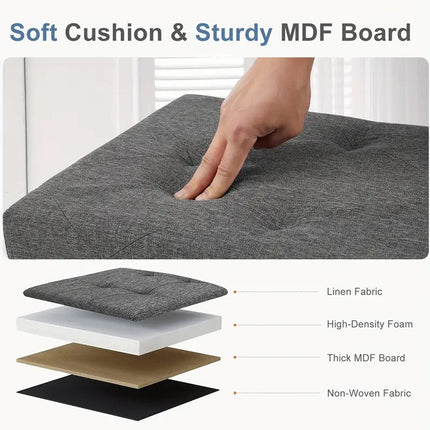 Multifunctional Living Room Storage Stool Large Capacity Foldable Space Saving