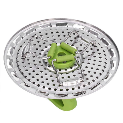 Folding Stainless Steel Steamer Basket Expandable Safe Durable Easy To Use