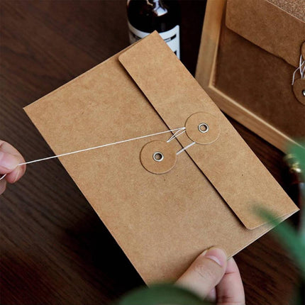 Kraft Paper String Tie Envelopes 3 Size Options