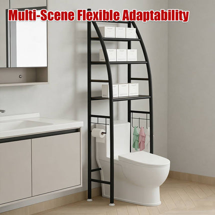 Over Toilet 4 Tier Bathroom Storage Rack White or Black