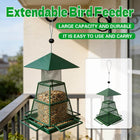Metal Bird Feeder Outdoor Hanging Garden Wild Bird Gazebo Roof Retractable Wire