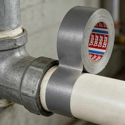 Cloth Duct Tape Grey Pipe Sealing Repair Waterproof Hand Tearable 4.8cm x 50m