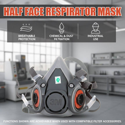 6200 Half Facepiece Respirator Mask Organic Vapor Chemical Safety Protection