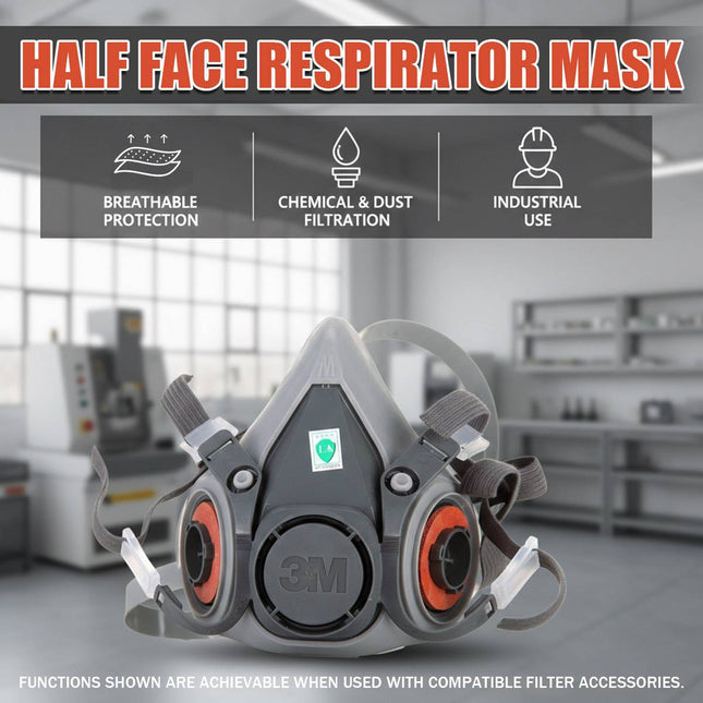 6200 Half Facepiece Respirator Mask Organic Vapor Chemical Safety Protection