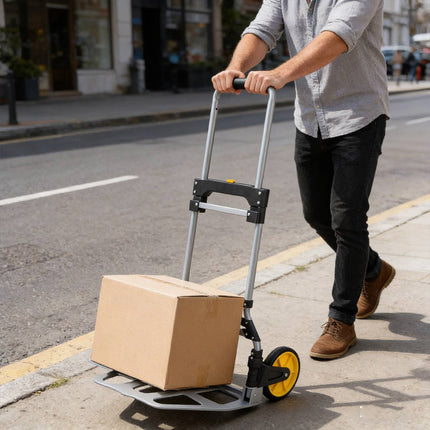 Folding Hand Truck Dolly 2 Wheel Aluminium Portable Cart Luggage Moving Trolley
