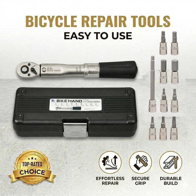 Bike Hand 1/4 Inch Torque Wrench Set 2 to 24Nm