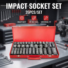 35pc Air Impact Socket Set Heavy Duty Mechanic Deep Socket Tool Kit