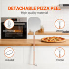 Detachable Aluminum Pizza Peel Wooden Handle 12 Inch