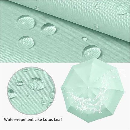 Portable Foldable Umbrella with Zipper Storage Bag Travel Commuter Rain-Proof