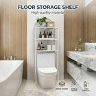Over Toilet 3 Tier Bathroom Floor Storage Shelf White