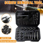 26pcs Multi Size Bolt Extractor Kit Broken Screw Removal Tool Damaged Thread