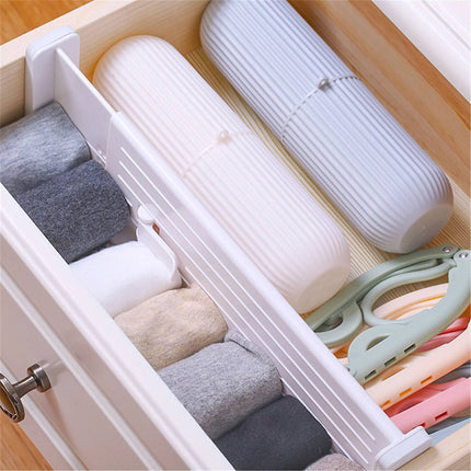 Adjustable Drawer Dividers 6 Pack White 27 to 47cm