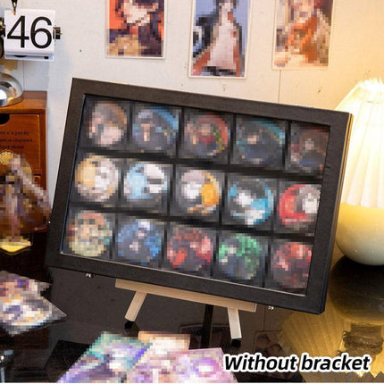 Dustproof Storage Box Jewellery Organizer Brooch Badge Display Case Collection