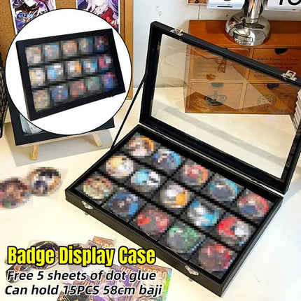 Dustproof Storage Box Jewellery Organizer Brooch Badge Display Case Collection