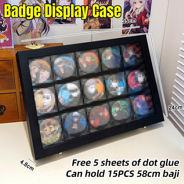 Dustproof Storage Box Jewellery Organizer Brooch Badge Display Case Collection