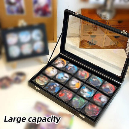 Dustproof Storage Box Jewellery Organizer Brooch Badge Display Case Collection