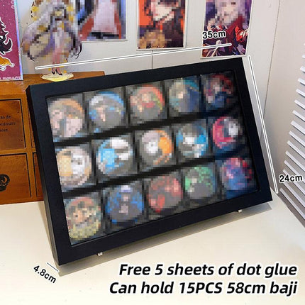 Dustproof Storage Box Jewellery Organizer Brooch Badge Display Case Collection