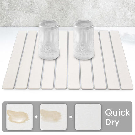 Kitchen Absorbent Diatom Mud Drying Pad Foldable Plate Draining Pad Non Slip