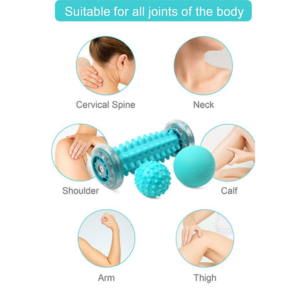 3pcs Foot Massage Roller Set for Muscle Relaxation and Arch Support Fitness Tool