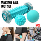3pcs Foot Massage Roller Set for Muscle Relaxation and Arch Support Fitness Tool