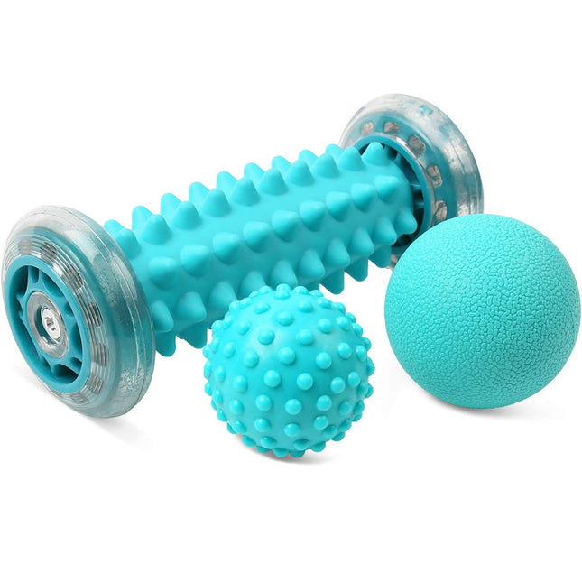 3pcs Foot Massage Roller Set for Muscle Relaxation and Arch Support Fitness Tool