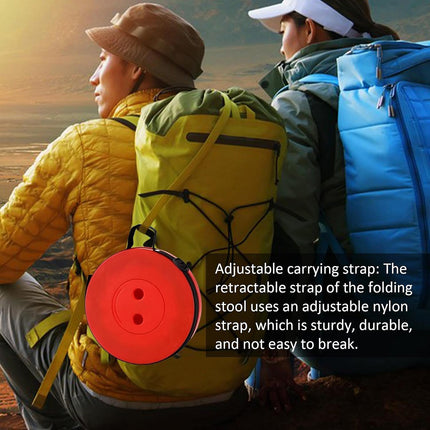 Rainbow Telescopic Folding Stool Thickened Travel Outdoor Seat for Camping