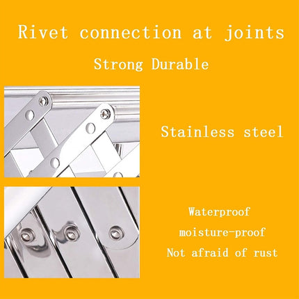 Retractable Stainless Steel Clothes Drying Rack Towel Holder Anti Rust Wall Mounted