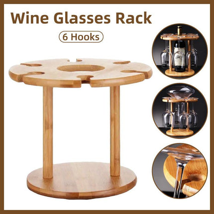 Wine Glass Holder Inverted Hanging Rack Tall Stemware Drainer Storage Stand