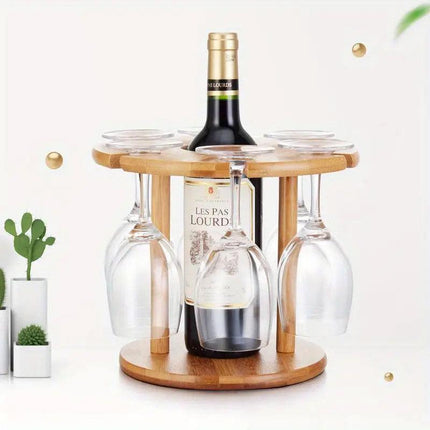 Wine Glass Holder Inverted Hanging Rack Tall Stemware Drainer Storage Stand